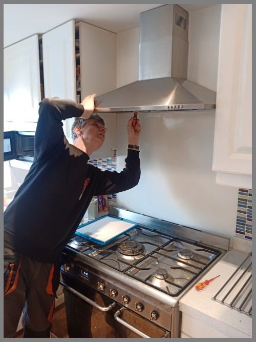 Kitchen extraction fan and ductwork fitting Cheltenham